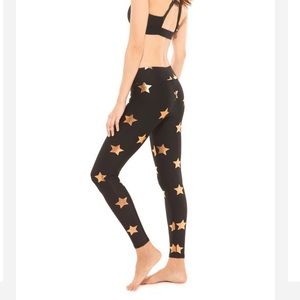 Terez Rose Gold Foil Star Leggings SOLD OUT